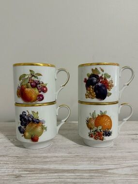 Schumann Arzberg Bavaria Fruit Mugs - Set of 4